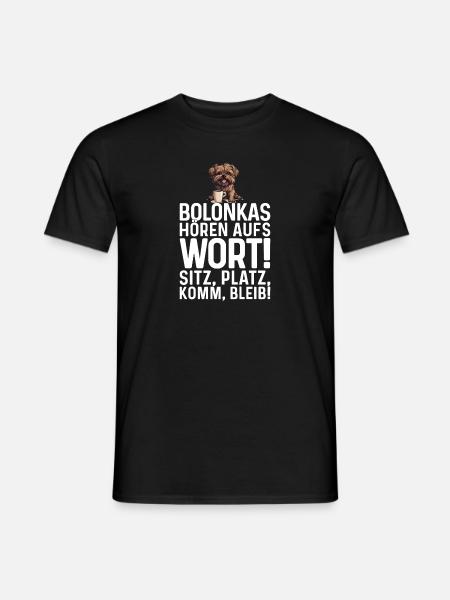 Bolonkas hören aufs Wort! Bolonka Zwetna Hund - Männer T-Shirt - Schwarz