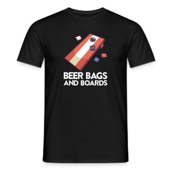 Jeu de Cornhole Tenue de trou de maïs avec Cornhole - T-shirt homme - noir - Devant - AI Model Male 178 light (178cm)