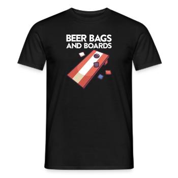 Jeu de Cornhole Tenue de trou de maïs avec Cornhole - T-shirt homme - noir - Devant - AI Model Male 178 light (178cm)