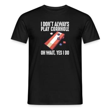 Jeu de Cornhole Tenue de trou de maïs avec Cornhole - T-shirt homme - noir - Devant - AI Model Male 178 light (178cm)