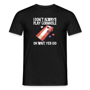 Jeu de Cornhole Tenue de trou de maïs avec Cornhole - T-shirt homme - noir - Devant - AI Model Male 178 light (178cm)