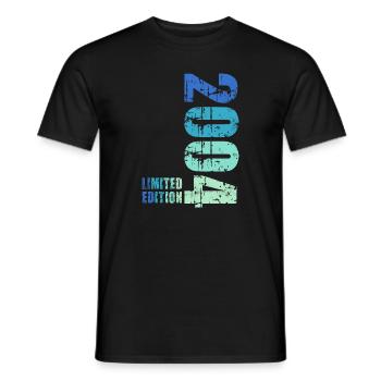 20th Birthday 2004 - Men's T-Shirt - black - Front - AI Model Male 178 light (178cm)