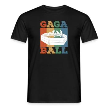 Gaga Ball Dodgeball Gagaball Player Gaga Ball - Men's T-Shirt - black - Front - AI Model Male 178 light (178cm)