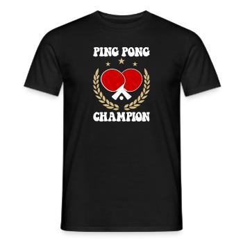 Ping Pong Champion Design Table Tennis and - Men's T-Shirt - black - Front - AI Model Male 178 light (178cm)