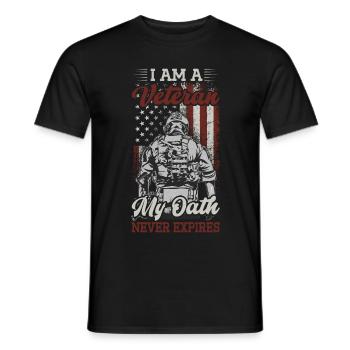 Journée des anciens combattants Patriot Vétéran États-Unis - T-shirt homme - noir - Devant - AI Model Male 178 light (178cm)