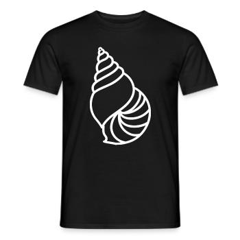coquillage - T-shirt homme - noir - Devant - AI Model Male 178 light (178cm)
