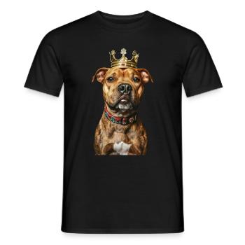 Staffordshire Bullterrier - Männer T-Shirt - Schwarz - Vorne - AI Model Male 178 light (178cm)