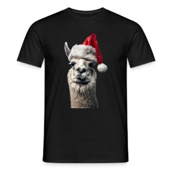 Lama - Men's T-Shirt - black - Front - AI Model Male 178 light (178cm)