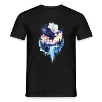 Adler - Männer T-Shirt - Schwarz - Vorne - AI Model Male 178 light (178cm)