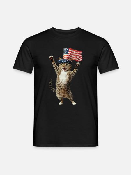 Katze - Männer T-Shirt - Schwarz
