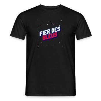 Fier des bleus supporteur équipe de France - T-shirt homme - noir - Devant - AI Model Male 178 light (178cm)