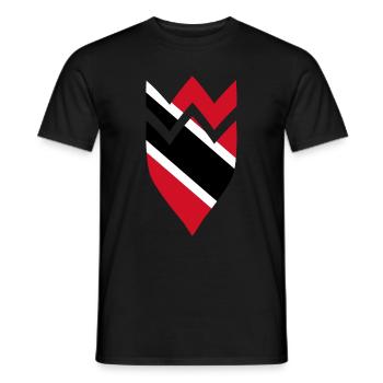 Trinidad & Tobago Wappen Flagge - Männer T-Shirt - Schwarz - Vorne - AI Model Male 178 light (178cm)