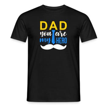 Papa du bist mein persönlicher Held - Männer T-Shirt - Schwarz - Vorne - AI Model Male 178 light (178cm)