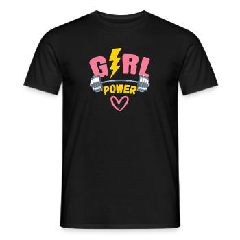 Girl Power Gift Gift Idea Fitness Workout - T-shirt homme - noir - Devant - AI Model Male 178 light (178cm)