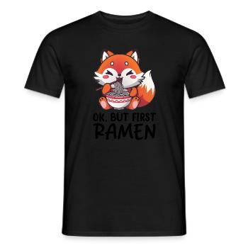 Ok But First Ramen Noodles Cute Food Lover - Men's T-Shirt - black - Front - AI Model Male 178 light (178cm)