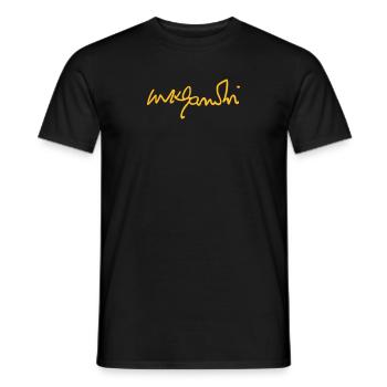 gandhi signature - Männer T-Shirt - Schwarz - Vorne - AI Model Male 178 light (178cm)