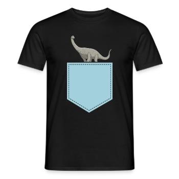 Brontosaurus Dino Gift - Men's T-Shirt - black - Front - AI Model Male 178 light (178cm)