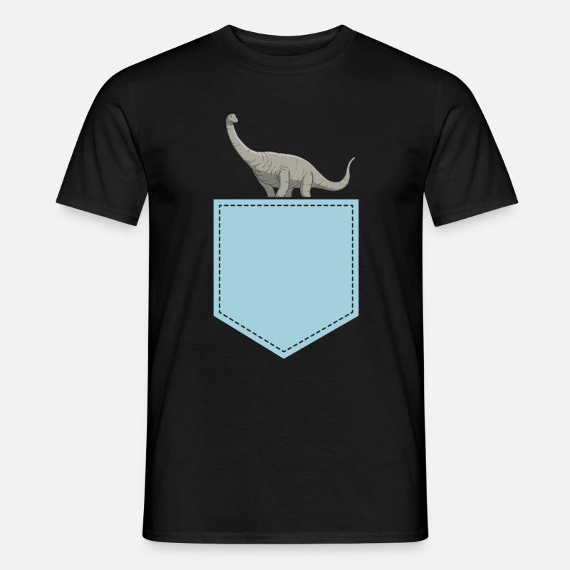 Brontosaurus Dino Geschenk - Männer T-Shirt - Schwarz
