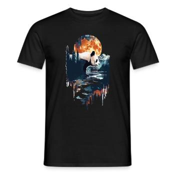 Panda - Men's T-Shirt - black - Front - AI Model Male 178 light (178cm)
