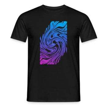Blue lila wave - Männer T-Shirt - Schwarz - Vorne - AI Model Male 178 light (178cm)