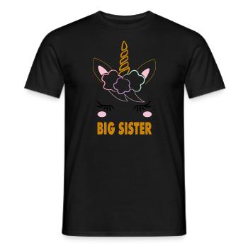 Big Sister Unicorn - Men's T-Shirt - black - Front - AI Model Male 178 light (178cm)