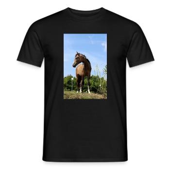 Horses T-shirt Gift Rider - Men's T-Shirt - black - Front - AI Model Male 178 light (178cm)