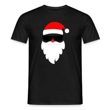Cool Santa Claus Santa Claus - Men's T-Shirt - black - Front - AI Model Male 178 light (178cm)