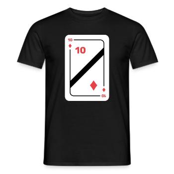 Karo Zehn Spielkarte Pokerkarte - Männer T-Shirt - Schwarz - Vorne - AI Model Male 178 light (178cm)