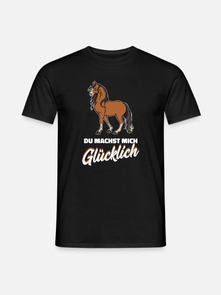 Islandpferde Statement Pferdeliebe Pferdenarr - Männer T-Shirt - Schwarz