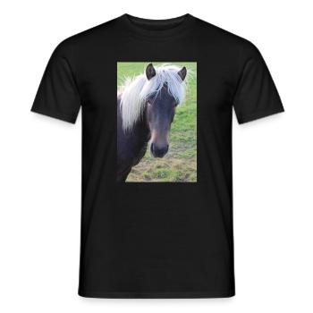 Pferd Pferdeposter - Männer T-Shirt - Schwarz - Vorne - AI Model Male 178 light (178cm)