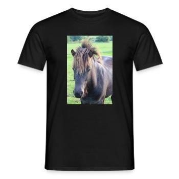 Pferd Pferdeposter - Männer T-Shirt - Schwarz - Vorne - AI Model Male 178 light (178cm)