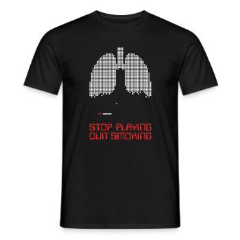 Spielen beenden - Männer T-Shirt - Schwarz - Vorne - AI Model Male 178 light (178cm)