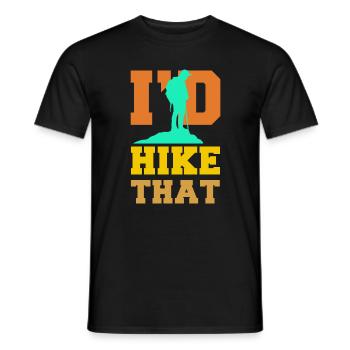 Hikers Hiking Trails Hiking Statement Nature - Men's T-Shirt - black - Front - AI Model Male 178 light (178cm)