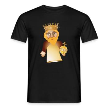 The King with Crown as Puppet Theater Figure - Men's T-Shirt - black - Front - AI Model Male 178 light (178cm)