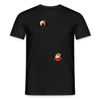 Beep - red button - Men's T-Shirt - black - Front - AI Model Male 178 light (178cm)