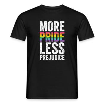 Pride Month LGBT - More Pride, Less Prejudice - Men's T-Shirt - black - Front - AI Model Male 178 light (178cm)