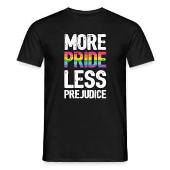LGBT Pride Month - More Pride. Less Prejudice. - Men's T-Shirt - black - Front - AI Model Male 178 light (178cm)