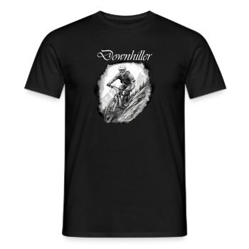 Descente blanche - T-shirt homme - noir - Devant - AI Model Male 178 light (178cm)