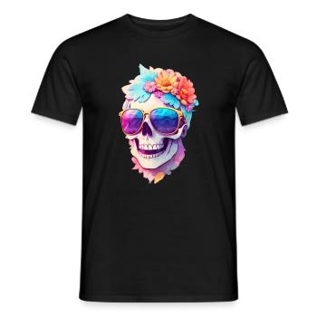 Skull - Men's T-Shirt - black - Front - AI Model Male 178 light (178cm)