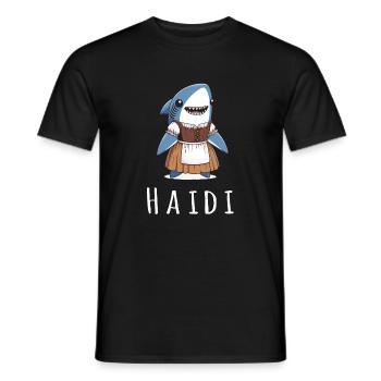 Haidi Heidi Heidelinde Name Hai Wortspiel - Männer T-Shirt - Schwarz - Vorne - AI Model Male 178 light (178cm)