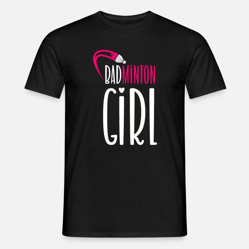 Badminton Mädchen - Männer T-Shirt - Schwarz