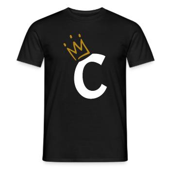 Letter C - initial letter C - Men's T-Shirt - black - Front - AI Model Male 178 light (178cm)