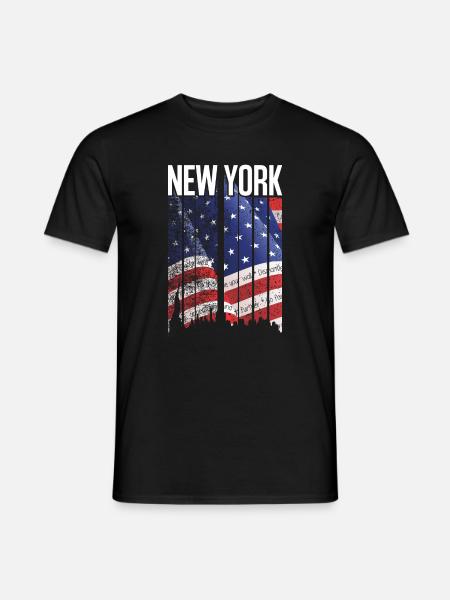 New York Flag Mosaic - Men's T-Shirt - black