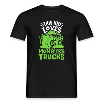 Monstertrucks für Kinder - Männer T-Shirt - Schwarz - Vorne - AI Model Male 178 light (178cm)