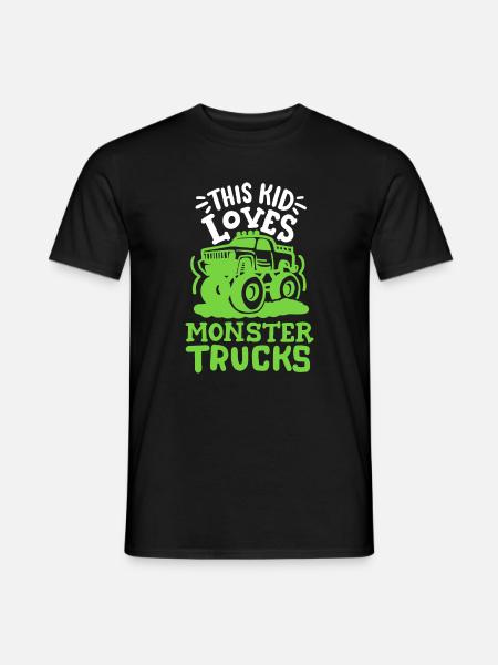 Monstertrucks für Kinder - Männer T-Shirt - Schwarz