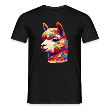 Alpaca - Men's T-Shirt - black - Front - AI Model Male 178 light (178cm)