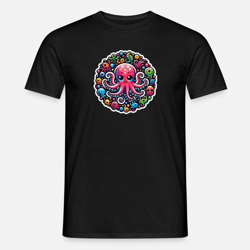 Octopus Octopus Fish - Men's T-shirt - black