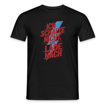 Je ne me déplace pas, je recharge - T-shirt homme - noir - Devant - AI Model Male 178 light (178cm)