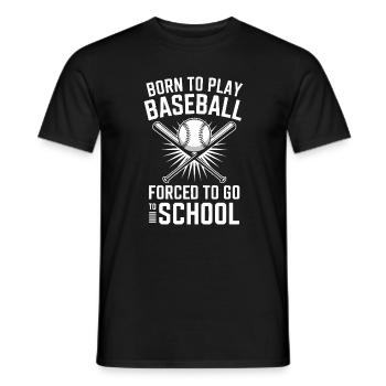 Baseball et conception de motivation à l’école - T-shirt homme - noir - Devant - AI Model Male 178 light (178cm)