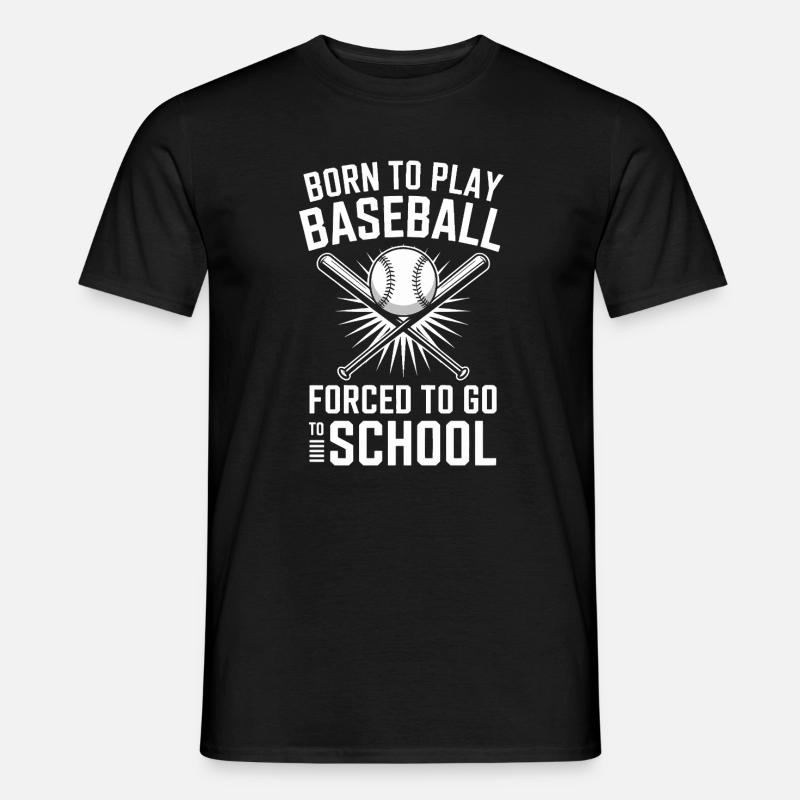 Baseball et conception de motivation à l’école - T-shirt homme - noir